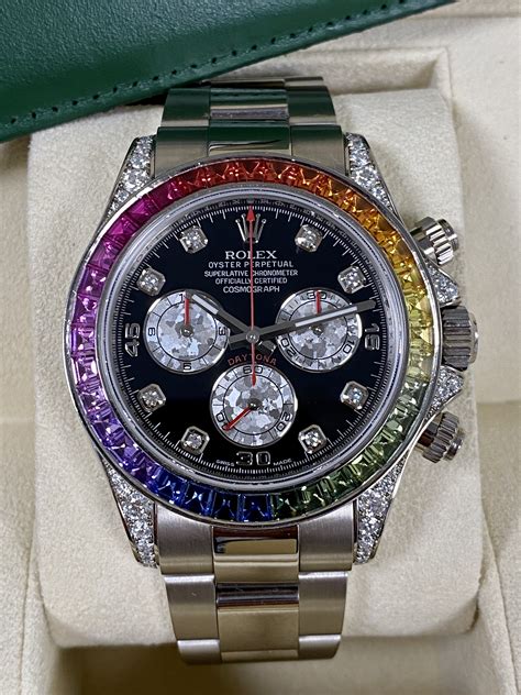 rolex rainbow daytona for sale|rolex daytona rainbow 2022 price.